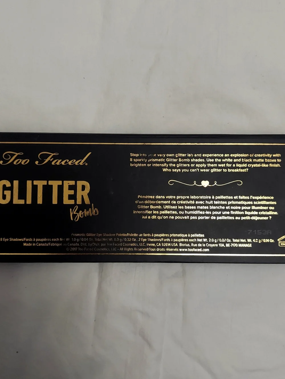 Too Faced LOT Chocolate Gold, Glitter Bomb, PB & Jelly Palettes Melted Berry